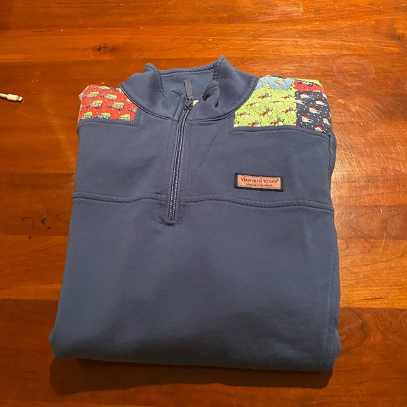 Vineyard Vines quarter zip with holiday print- Perfect Holiday Look/Gift! - Picture 3 of 3